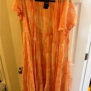 Torrid Tie-Dye Orange Kimono